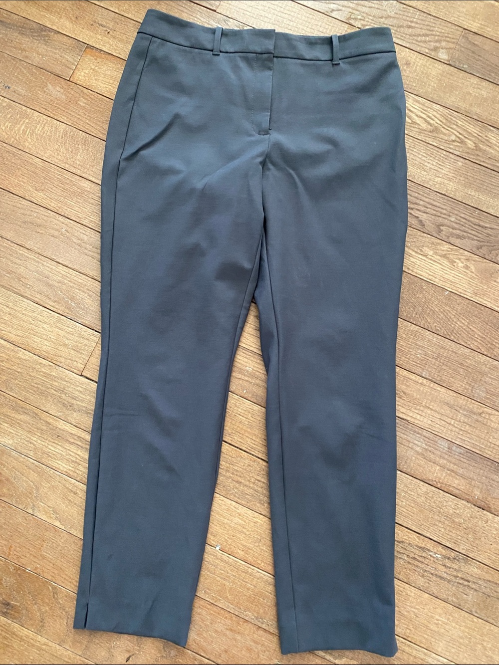 White House Black Market Straight-Leg Dress Pants in Charcoal size 8